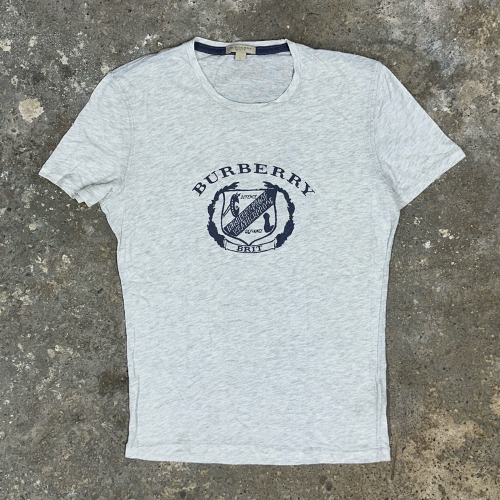 Vintage Burberry Light Grey Graphic Tee